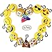 Dreampark Emoticon Keychain Mini Cute Plush Valentine's Day Gifts/Birthday Party Supplies Favors, Emoticon Key Chain Toy Kids Carnival Prizes, 2