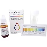 pH Indicator Test Drops, Universal Application (pH 2.0-10.0), 100 Tests| for Drinking Water, Urine, and Saliva | Contains 10 ml Bottle of Solution and 20 ml Screw Top Plastic Bottle