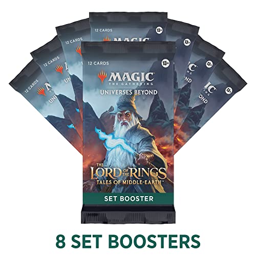 Magic The Gathering The Lord of The Rings Tales of MiddleEarth Gift Bundle 8 Set Boosters, 1