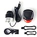 Tcamp Super Waterproof 1200 Lumen LED Bicycle Headlight(Need Battery Pack) and Waterproof Flashing Rear Light Solar Bicycle Taillight for Racing & Mountain (No Battery Pack)