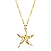 MEVECCO Dainty Gold Seashell Pendent Necklace Ocean Necklace for Women 18K Gold Plated Necklace Boho Handmade Summer Beach Necklace Jewelry