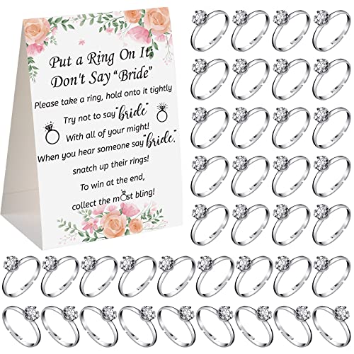 Mua Woanger Put a Ring on It Bridal Shower Game with 50 Fake Rings