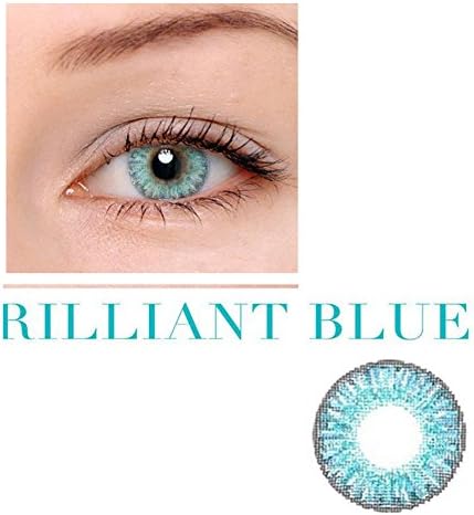 Women Multicolor Cute Charm and Attractive Fashion Contact Lenses Cosmetic Makeup Eye Shadow - Brilliant Blue