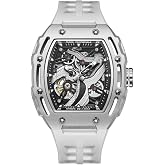 Verhux Skeleton Automatic Watches for Men Luxury Mechanical Wrist Watches | Casual,Business,Self-Winding,Stainless Steel,30M Waterproof, Luminous, Gift for Men