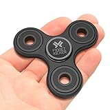 Fidget Kicker ADHD Fidget Spinner Toy for Adults and Kids | Smooth Surface, Fast Spinning | Alleviate Stress & Anxiety, Minimize Boredom, Treat ADHD/ADD Symptoms, Boost Focus, Memory & More (Black)