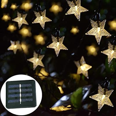 Windpnn Solar Star String Lights Outdoor Solar Powered Twinkle