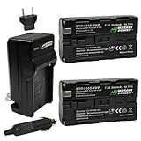 Wasabi Power Battery (2-Pack) and Charger for Sony NP-F330, NP-F530, NP-F550, NP-F570 and CN-160, CN-216, CN126 Series