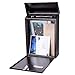Yescom Wall Mount Steel Mail Box Lockable Letterbox w/Retrieval Door & 2 Keys Home Office Post Security Outdoor
