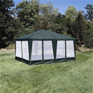 Sun Mart Deluxe Screen House, Party Tent 15ftx12ft Green, Outdoor Stuffs