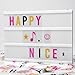 Cinema Light Box, M.Way LED Letters Light Box with 3 Colors 204 Letters DIY Combination for Wedding, Home, Birthday Party, Store Sign, Photoshoots Wall Decorating, A4 Size, USB or Battery Powered