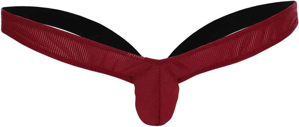 OBEEII Men's Sexy G-String See Through Lingerie Thong Low Waist Jockstrap Underwear Pouch Bulge T-Back Underpants