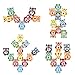 55 PCs Wooden Toys Building Blocks, Elephant and Owl Building Balancing Games, Educational Stacking Toys, Stocking Stuffers Gift for Boys & Girls