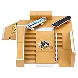 BeautyGal 5pcs Skate Park Kit Ramp Parts for Tech Deck Finger Board Ultimate Sport Training Props