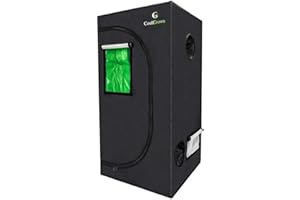 CoolGrows 2x2x4 Feet Small Indoor Mylar Grow Tent (24"x 24"x 48")