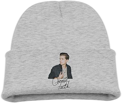 SHEAKA Charlie Puth Baby's Knitted RowingCaps Hats Ash For Autumn And Winter