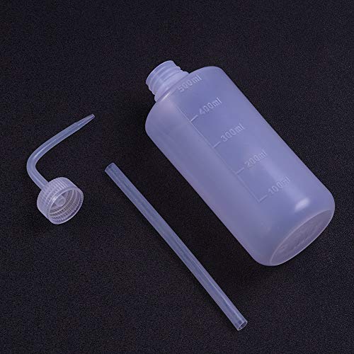 CVNDKN 3pcs 500ml Plastic Safety lab Wash Bottle,Squeeze Bottle with Scale Labels (16 oz/3 Bottle).