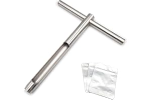 X·CELLENT Soil Sample Probe 12 Inch with Reusable Soil Sampler Bags,Stainless Steel T-Style Handle Soil Test Kit,Soil Probe Rod for Soil Sampling Plant Care/Agriculture/GardenFarm Golf Course (12”S/T-Style (B))