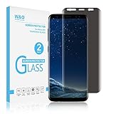 [2 Pack] Anti-peeping Screen Protector for Samsung S8+,W&O Privacy Tempered Glass Screen Protector Film for Samsung Galaxy S8 Plus Curve Edge