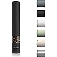 LARS NYSØM Salt and Pepper Grinder I Salt Pepper Mill with Adjustable Ceramic Grinder I Design Spice Grinder Manual (Carbon Black)
