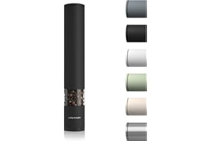 LARS NYSØM Salt Pepper Mill Manual with adjustable ceramic grinder from coarse to fine I Design Spice Mill (Carbon Black)