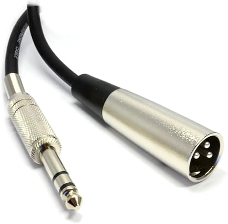 kenable Balanced 6.35mm Stereo Jack to XLR 3 Pin Male: Amazon.co.uk:  Electronics