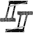 1 Pair Pneumatic Spring Lift Mechanism for Coffee Tables Multi-Functional Folding Lifting Frame Heavy Duty Adjustable Furniture Brackets Table Height Adjuster Kit