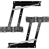 Enenes Coffee Table Lift Mechanism, Pneumatic Spring Lift Top Hinges | 1 pair heavy-duty pneumatic lift Hinges for coffee tables, folding tables and adjustable DIY furniture projects