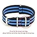CIVO Watch Bands NATO Premium Ballistic Nylon Watch Strap Stainless Steel Buckle 18mm 20mm 22mm (Navy/Black, 22mm)