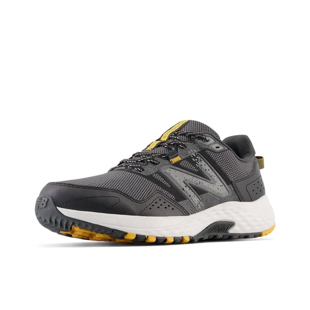 Photo 1 of New Balance Men's 410 V8 Trail Running Shoe, Castlerock/Black/Varsity Gold, 7.5 XW