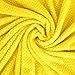 Exclusivo Mezcla Fleece Throw Blanket Extra Large, Super Soft and Warm Blankets for Couch, Sofa and Bed Waffle Textured, Cozy, Fuzzy and Lightweight (Vibrant Yellow, 50x70 inches)