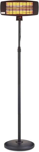 Swan Stand Patio Heater 2KW Remote Control Adjustable Height IP24 Water view 1