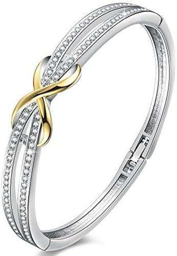 Angelady"Forever and Ever" Silver Infinity Ladies Bracelets Bangles for Womens Rose Gold Bracelets Mum Bracelets|Bracelet Magnetic Women Jewellry Gifts for Her Braclets