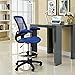 Modway Veer Drafting Chair - Reception Desk Chair - Flip-Up Arm Drafting Chair in Blue