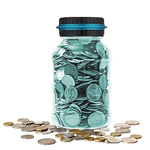 HeQiao Digital Coin Bank for US Coins (Light Blue)