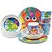 French Bull 4pc Kids Feeding Melamine Tableware Flatware BPA Free Dishwasher Safe, Durable, 4 Count (Pack of 1) Plate Set (Ocean)