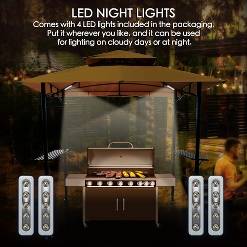 Kozyard Andra 8' x 5' BBQ Grill Gazebo Review: Soft-Top Canopy with LED Lights image 30