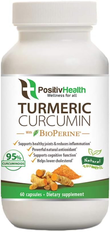 Turmeric Curcumin Supplement with BioPerine 2 Month Supply: Joint and Muscle Pain Anti Inflammatory Antioxidant Anti Aging Supplement 95% Curcumin Extract 100% Natural Turmeric Capsules