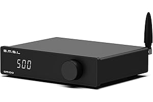 SMSL DA100 Power Amplifier with Dual TI TAS5827 Chips 100W×2 Class D Amp High/Low-Pass 2.1 Channel with Subwoofer BT 5.3/USB/