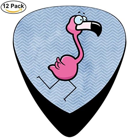 STREMUSIC Cartoon Flamingo Celluloid Electric Guitar Picks 12-pack Plectrums For Bass Music Tool