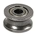 20pcs Small U Groove Bearing, Deep Groove Pulley Bearing Rail Ball Bearings Mini Pulleys Wheel, U624ZZ 4x13x7mm