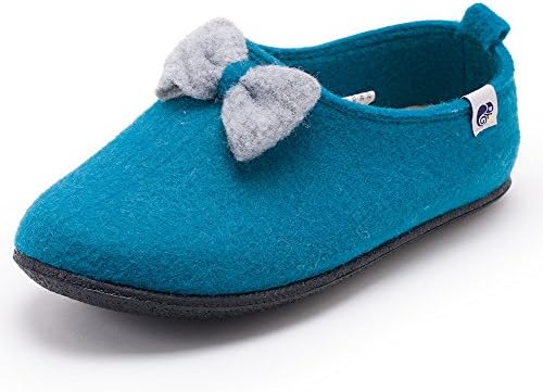 ifoot Womens Felted Wool Mule Warm Slipper F12012 (6.5-7, KW066-Blue)