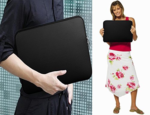 Naukay laptop bag 15.6 Inch,resistant Neoprene Laptop Sleeve/Notebook Computer Pocket Case/Tablet Briefcase Carrying Bag Compatible Asus/Dell/Fujitsu/Lenovo/HP/Sony/Toshiba/Acer/ Fujitsu(Black)