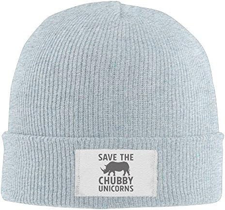 Save The Chubby Unicorns Funny Rhino Unisex Beanie Knit Hats Comfortable Beanie Caps