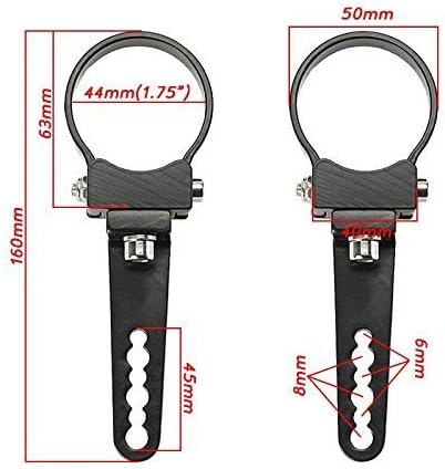 Dkii Bullbar Nudge Bar Mounting Bracket Tube Clamp For HID LED Light Bar 2x 1.75inch