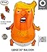Trump Baby Balloon - BIG Inflatable 30 Inches - Helium Balloon Bundle - Includes Baby Trump Balloon Stickers, Trump Chicken Flag and Badge - Gag Toy Donald Trump White Elephant Gift and Pranks Present