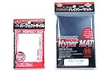 KMC Hyper Mat Sleeve Blue (80-Pack) + 100 Pochettes Card Barrier Perfect Size Soft Sleeves Value Set ! (1 Pack)
