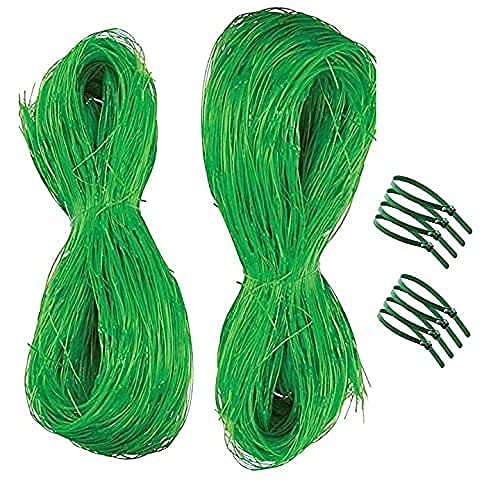ADEPTNA Pack of 2 Pea and Bean Netting Garden Vegetable Patch Gardening Climbing Plants Vegetable Patch – Each netting size 5.9m x 1.2m Approx.