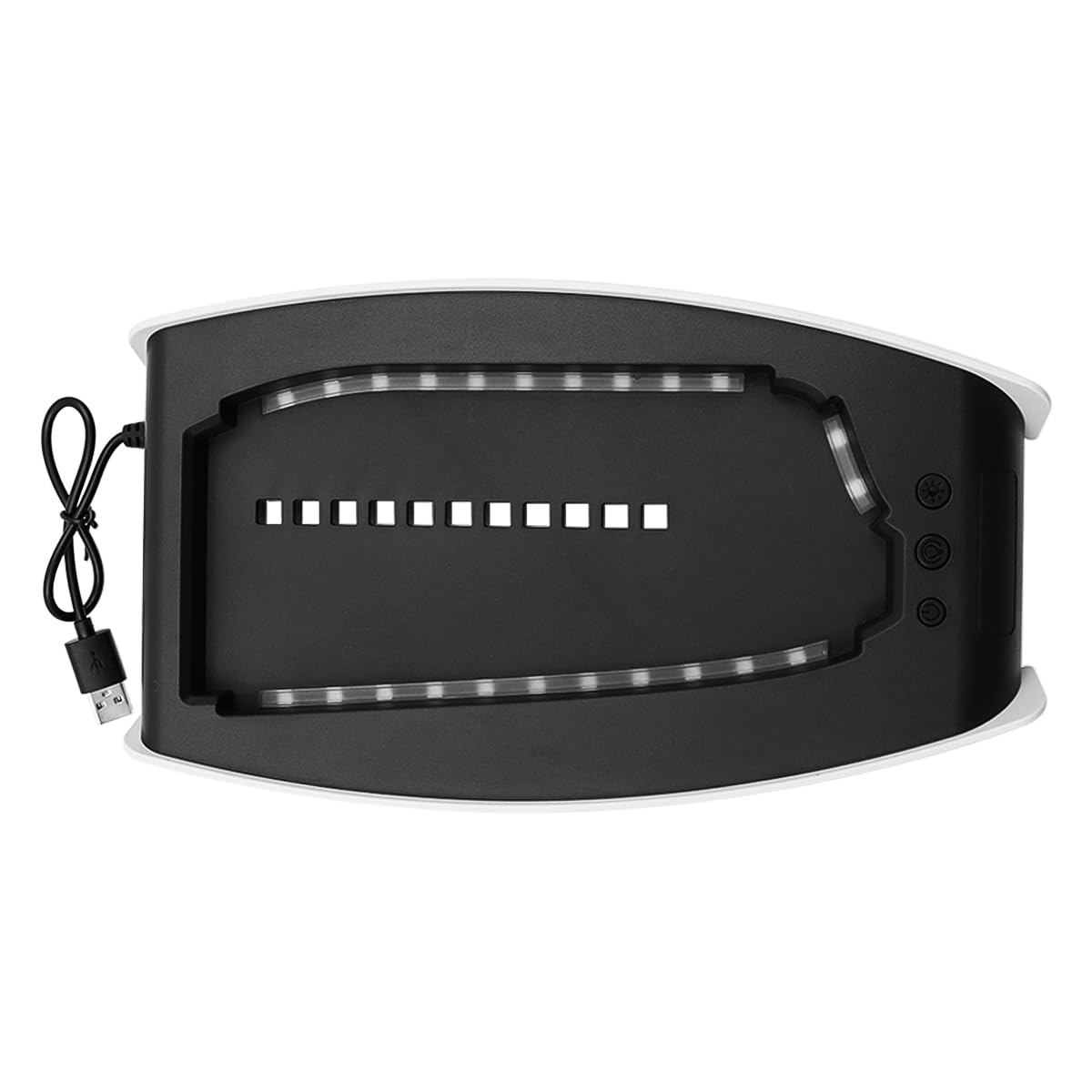 Tiardey LED Light Strip Console Stand for PS5 Slim (White)