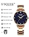 IK Colouring Women Quartz Watch, Rhinestone Starry Sky Dial Ladies Wrist Watches Mesh Band Watch (Rose Gold)