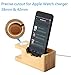 IPUTY Charging Station,USB Charging Stand, Bamboo Wood Mobile Phone Holder w/3 USB Ports Charging Dock Compatible Apple Watch(38mm&42mm),iPhoneX/8/8Plus/7/7Plus/SE/6s/6 Other Smartphone